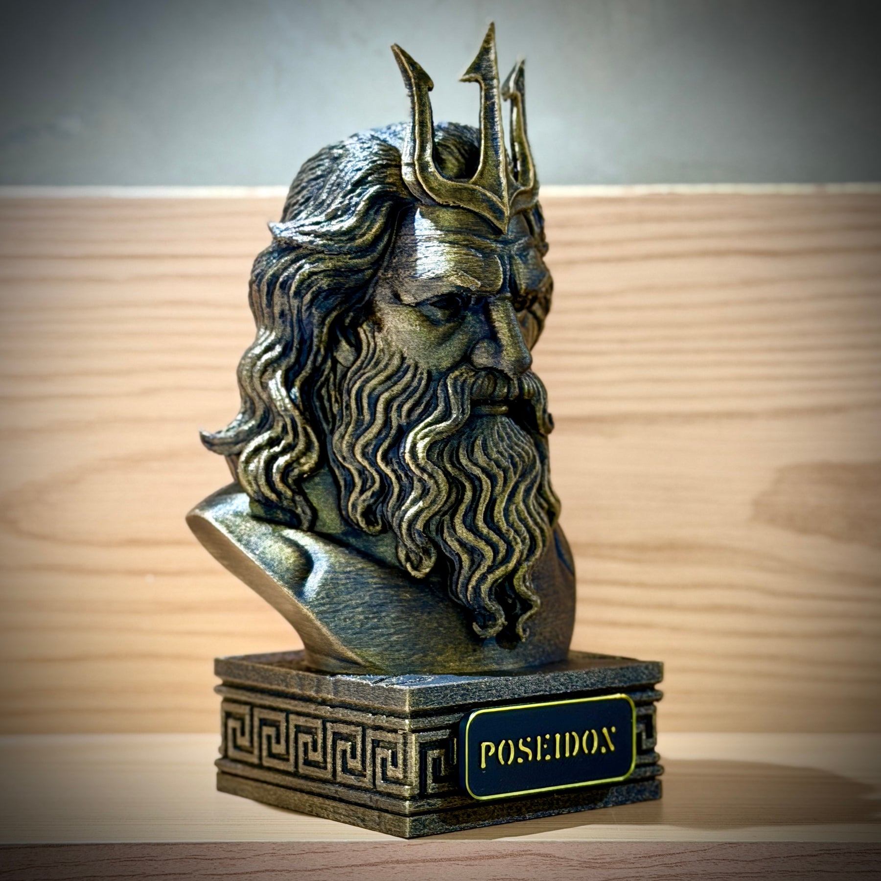 The Olympian gods – Kit 3 Bustos  Zeus, Poseidon & Hades Premium Decorativo  de Luxo pintado a mão, Pronta entrega