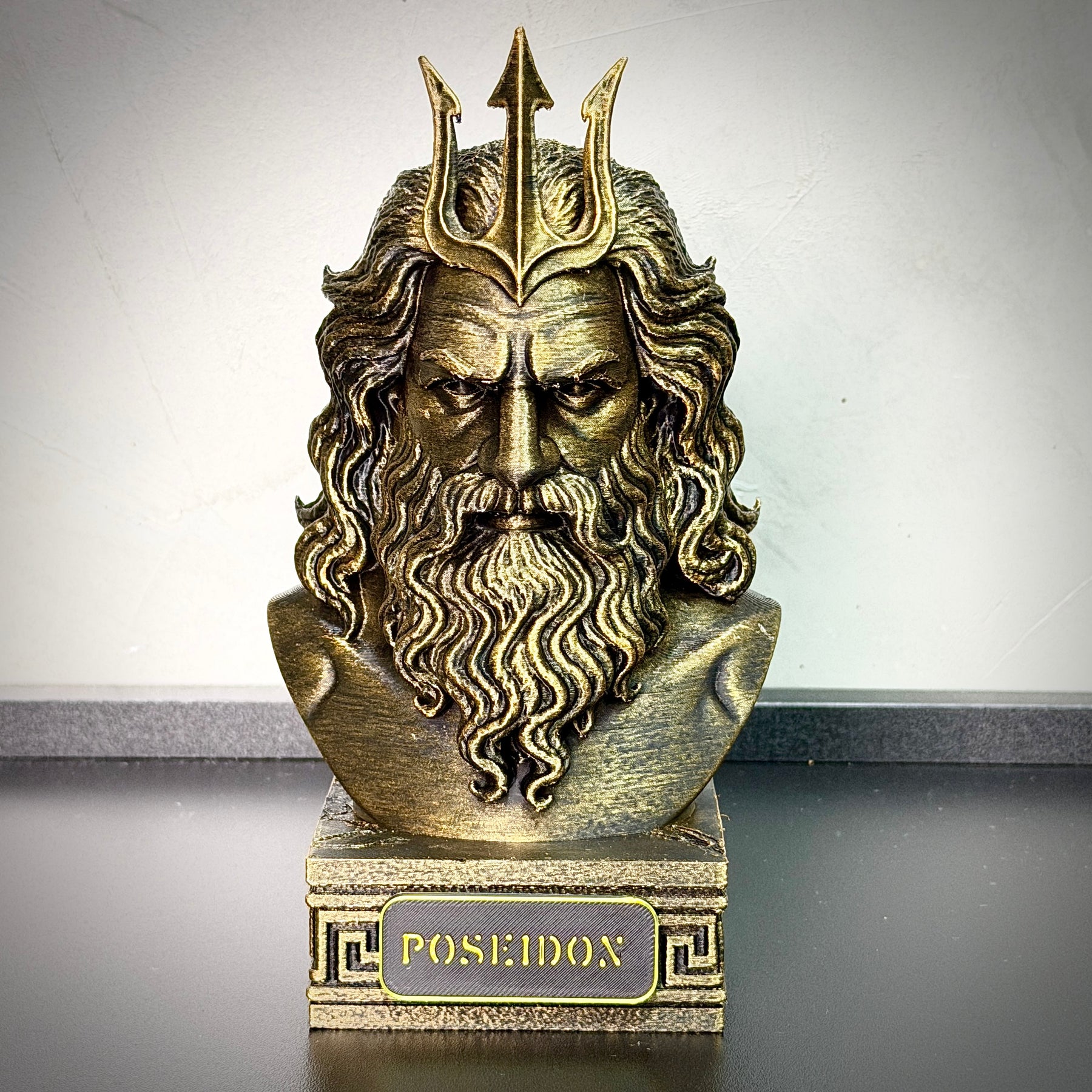 The Olympian gods – Kit 3 Bustos  Zeus, Poseidon & Hades Premium Decorativo  de Luxo pintado a mão, Pronta entrega