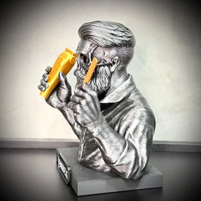 The Barber Skull– ( Figure Barbeiro Caveira) Premium Decorativo  de Luxo pintado a mão, Pronta entrega + Personalização Grátis ORIGINAL