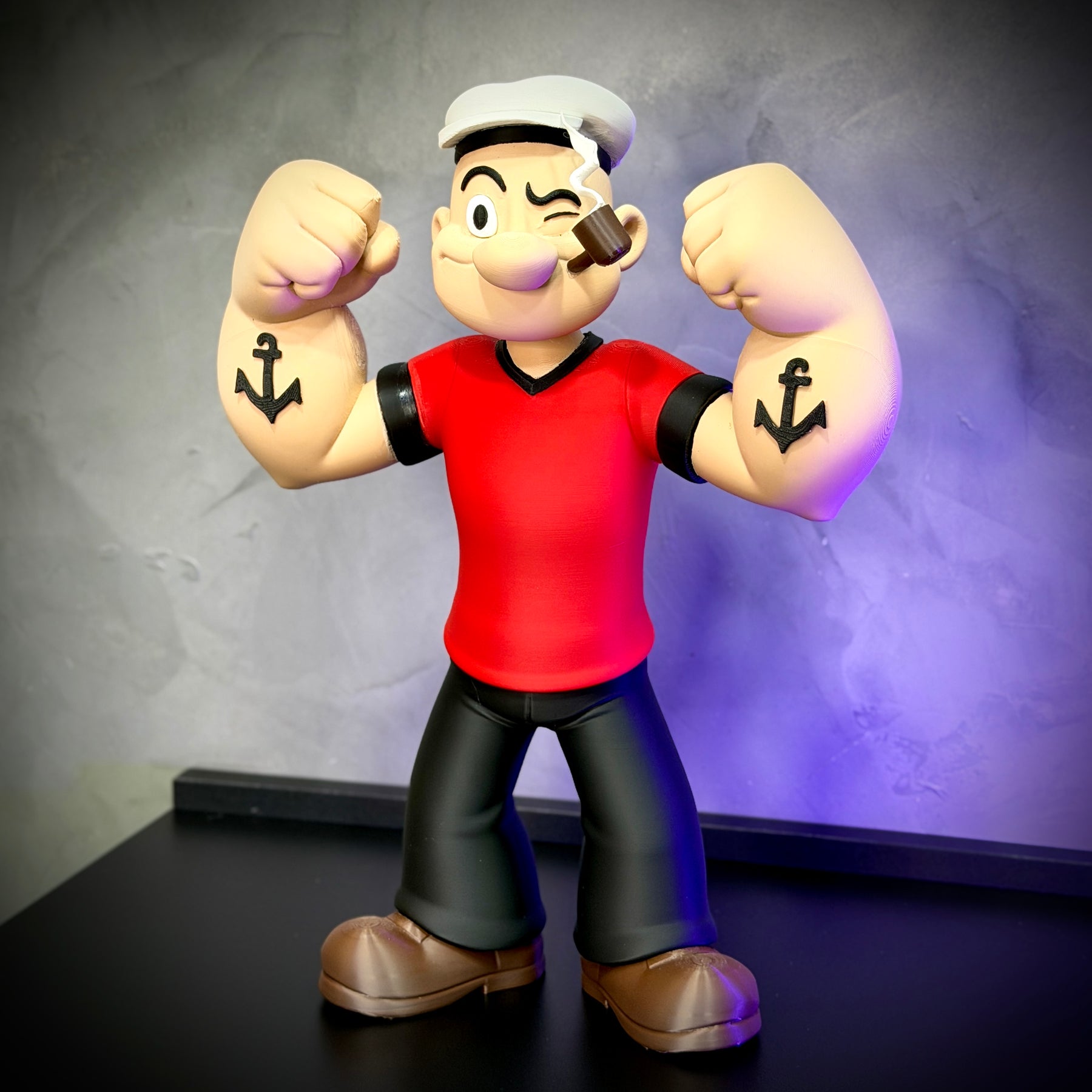 The Popeye  – ( Figure decorativa estilo Cartoon) Grande 37cm Premium de Luxo a mão, Pronta entrega