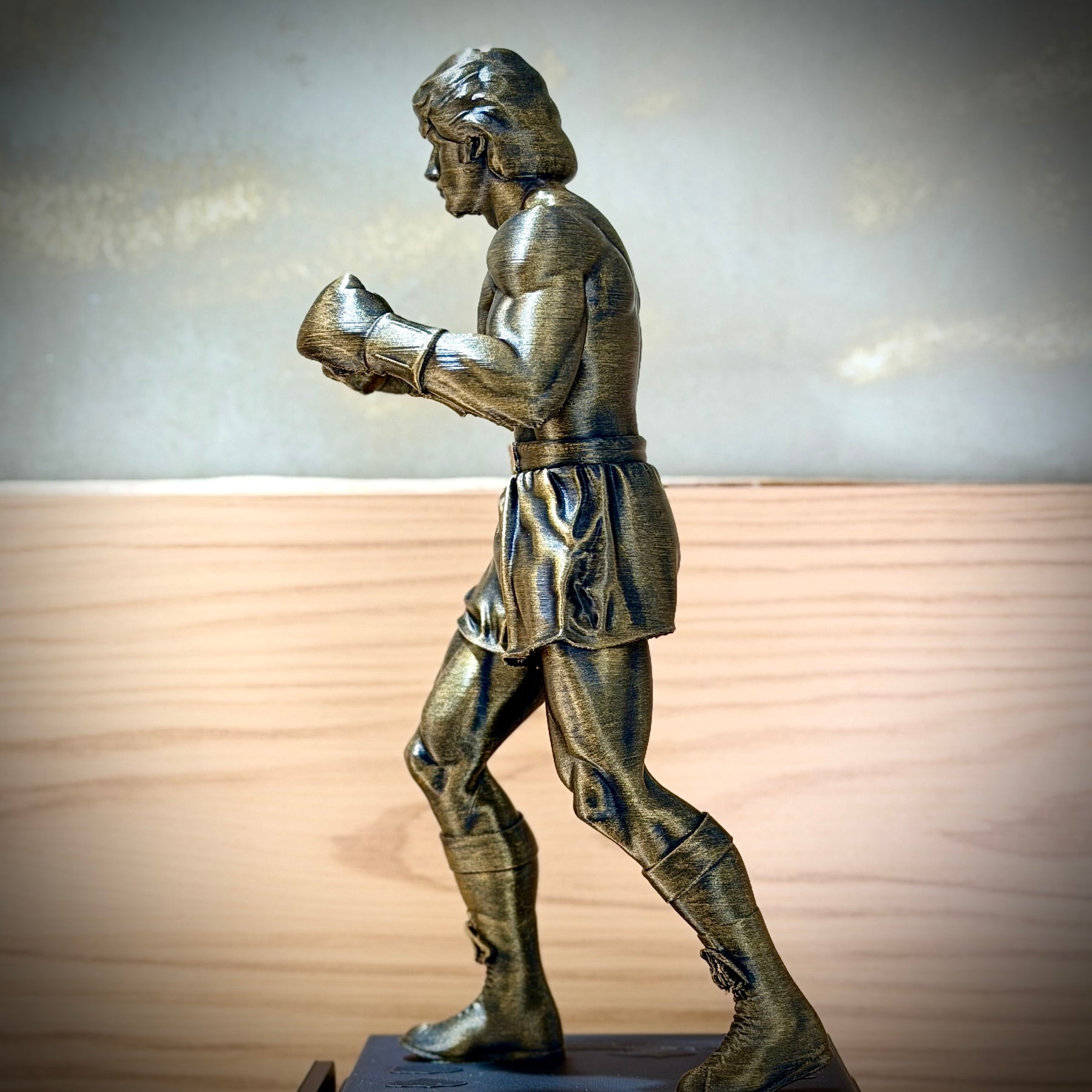 The Champion Rocky – ( Figure Rocky Balboa ) Premium Decorativo  de Luxo pintado a mão, Pronta entrega ORIGINAL.