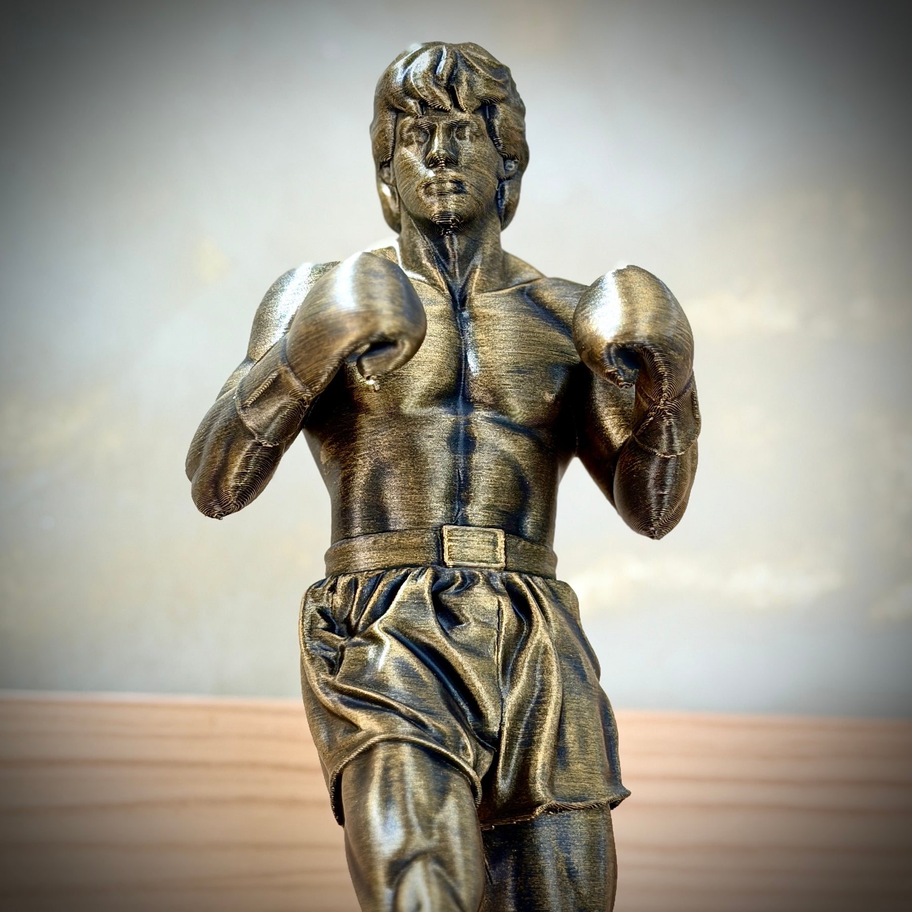 The Champion Rocky – ( Figure Rocky Balboa ) Premium Decorativo  de Luxo pintado a mão, Pronta entrega ORIGINAL.