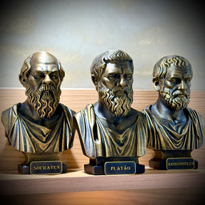 The Big Three – Kit 3 Bustos  Sócrates, Platão & Aristóteles Premium Decorativo  de Luxo pintado a mão, Pronta entrega ORIGINAL.