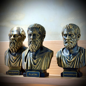 The Big Three – Kit 3 Bustos  Sócrates, Platão & Aristóteles Premium Decorativo  de Luxo pintado a mão, Pronta entrega ORIGINAL.