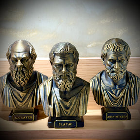 The Big Three – Kit 3 Bustos  Sócrates, Platão & Aristóteles Premium Decorativo  de Luxo pintado a mão, Pronta entrega ORIGINAL.