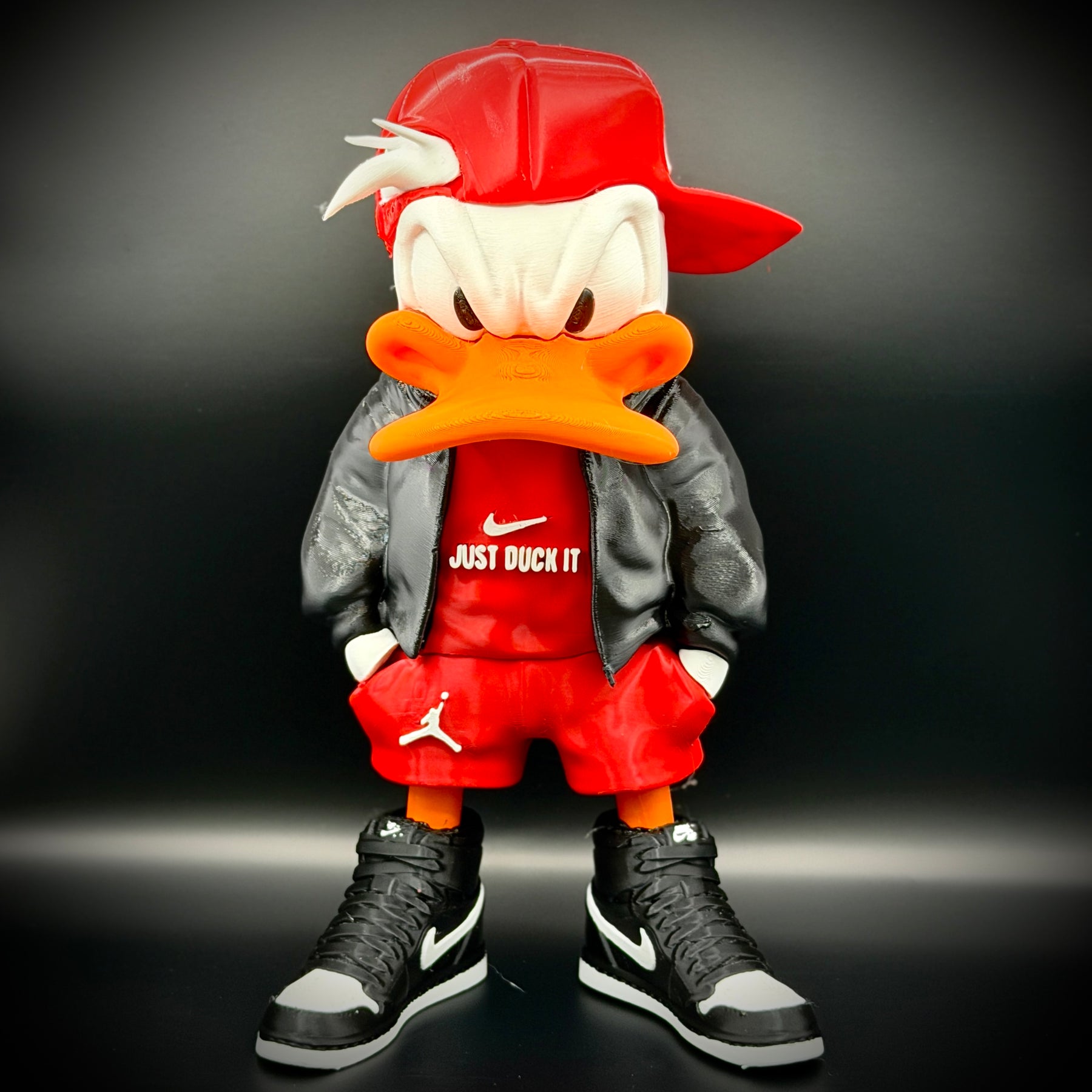 O Pato Donald Streetwise  – ( Figure decorativa estilo Cartoon) Premium de Luxo a mão, Pronta entrega