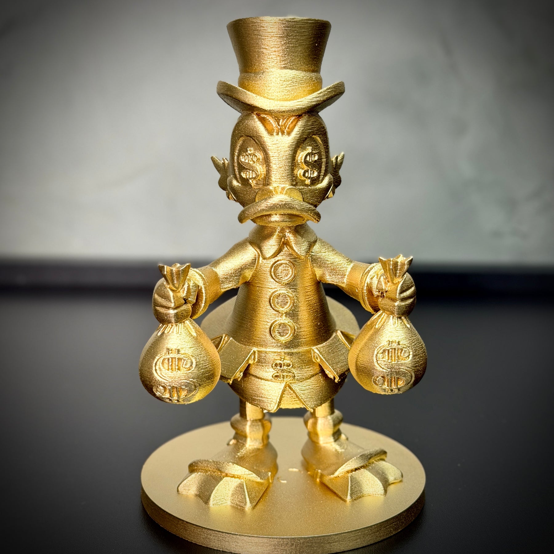 The McDuck Toten – ( Toten Tio Patinhas Dourado) Premium Decorativo  de Luxo pintado a mão, Pronta entrega ORIGINAL.