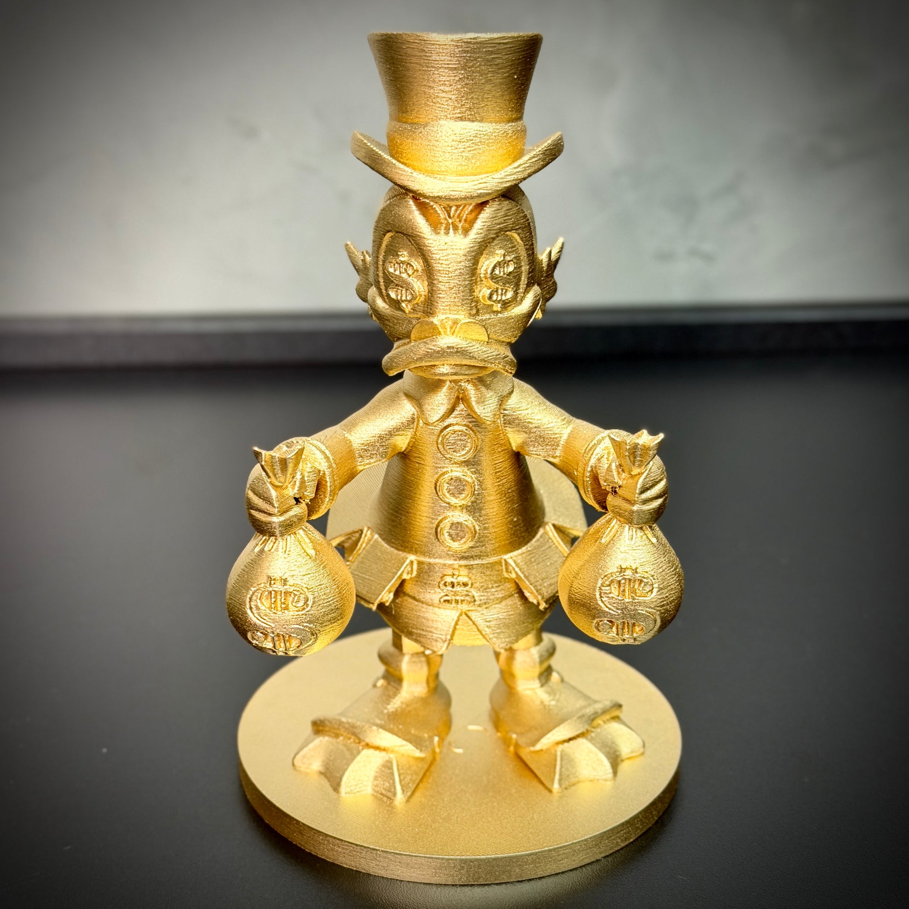 The McDuck Toten – ( Toten Tio Patinhas Dourado) Premium Decorativo  de Luxo pintado a mão, Pronta entrega ORIGINAL.