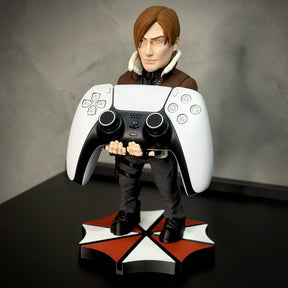 Suporte Premium Para Controle de Playstation e Xbox Leon Resident Evil  de luxo  pintado a mão Pronta Entrega com chaveiro de brinde