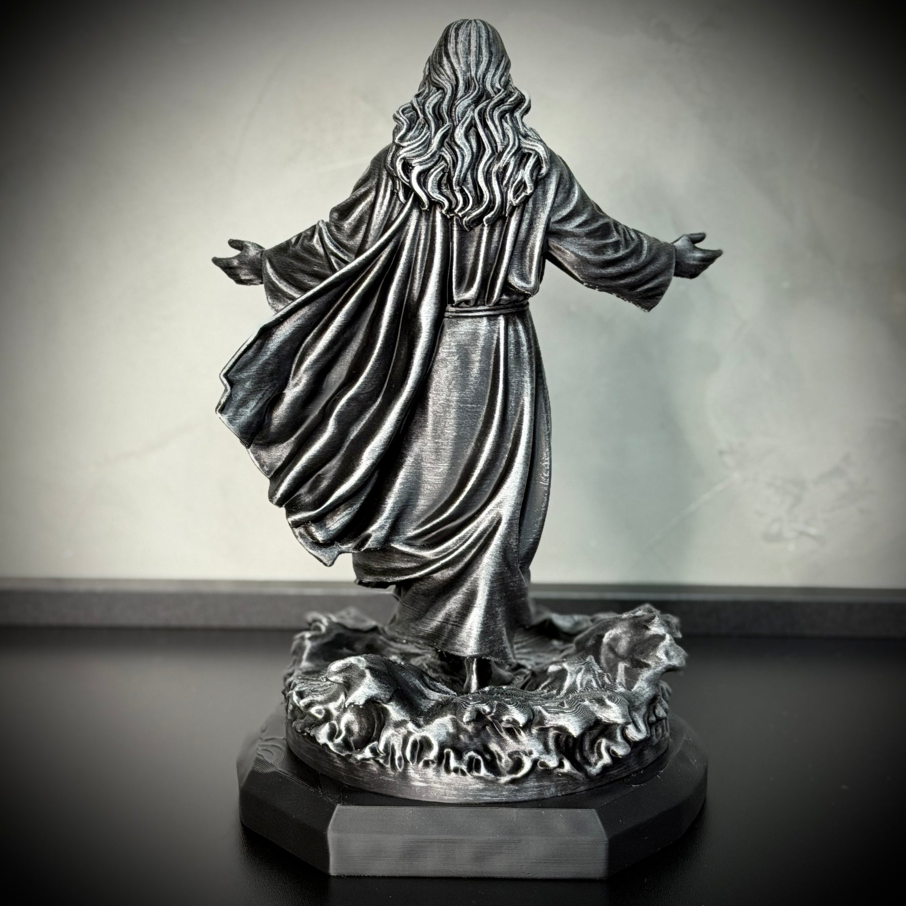 Jesus Walk on Water– ( Figure de luxo Jesus andando nas águas) Premium Decorativo  de Luxo pintado a mão, Pronta entrega ORIGINAL.