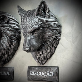 Kit 3 Artes de Parede Premium Decorativos Leão Disciplina, Lobo Execução, Aguia Foco, de Luxo pintados a mão, Pronta entrega ORIGINAL.