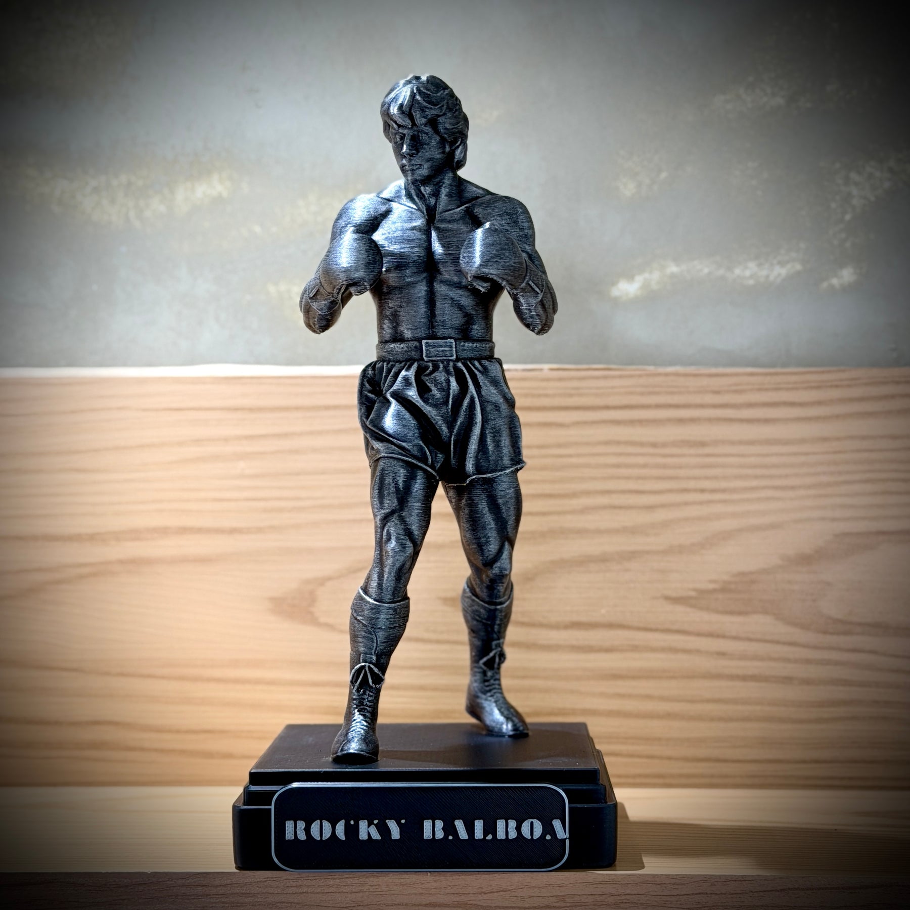 The Champion Rocky – ( Figure Rocky Balboa ) Premium Decorativo  de Luxo pintado a mão, Pronta entrega ORIGINAL.