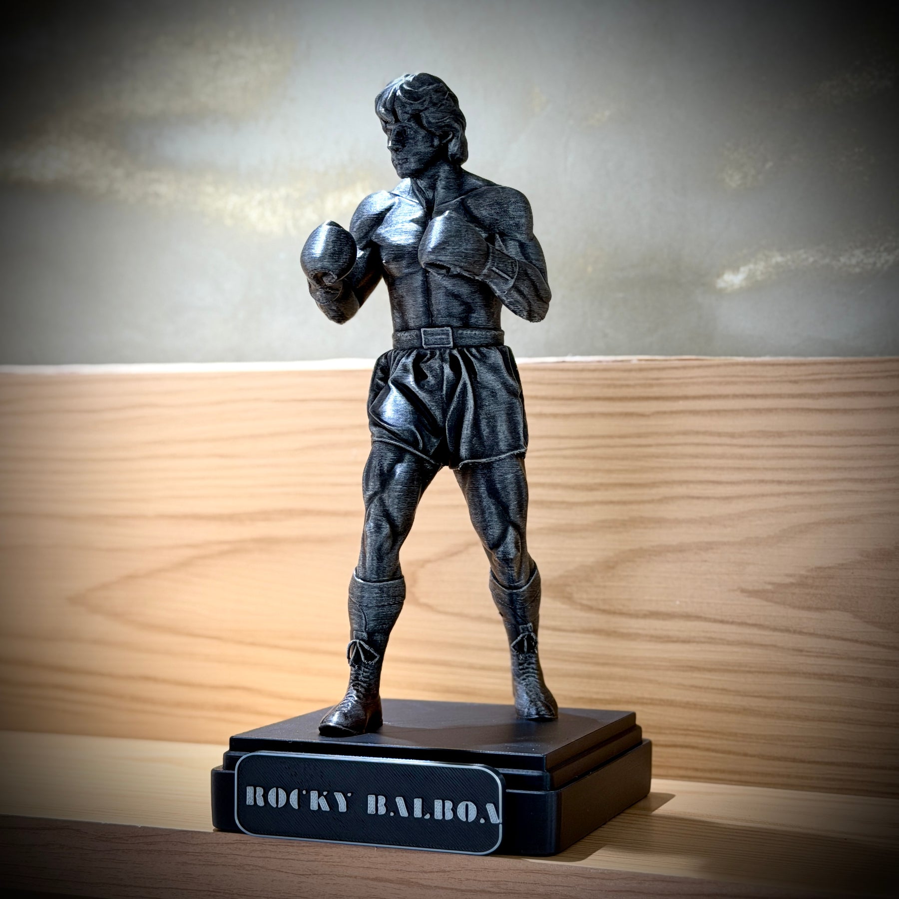 The Champion Rocky – ( Figure Rocky Balboa ) Premium Decorativo  de Luxo pintado a mão, Pronta entrega ORIGINAL.