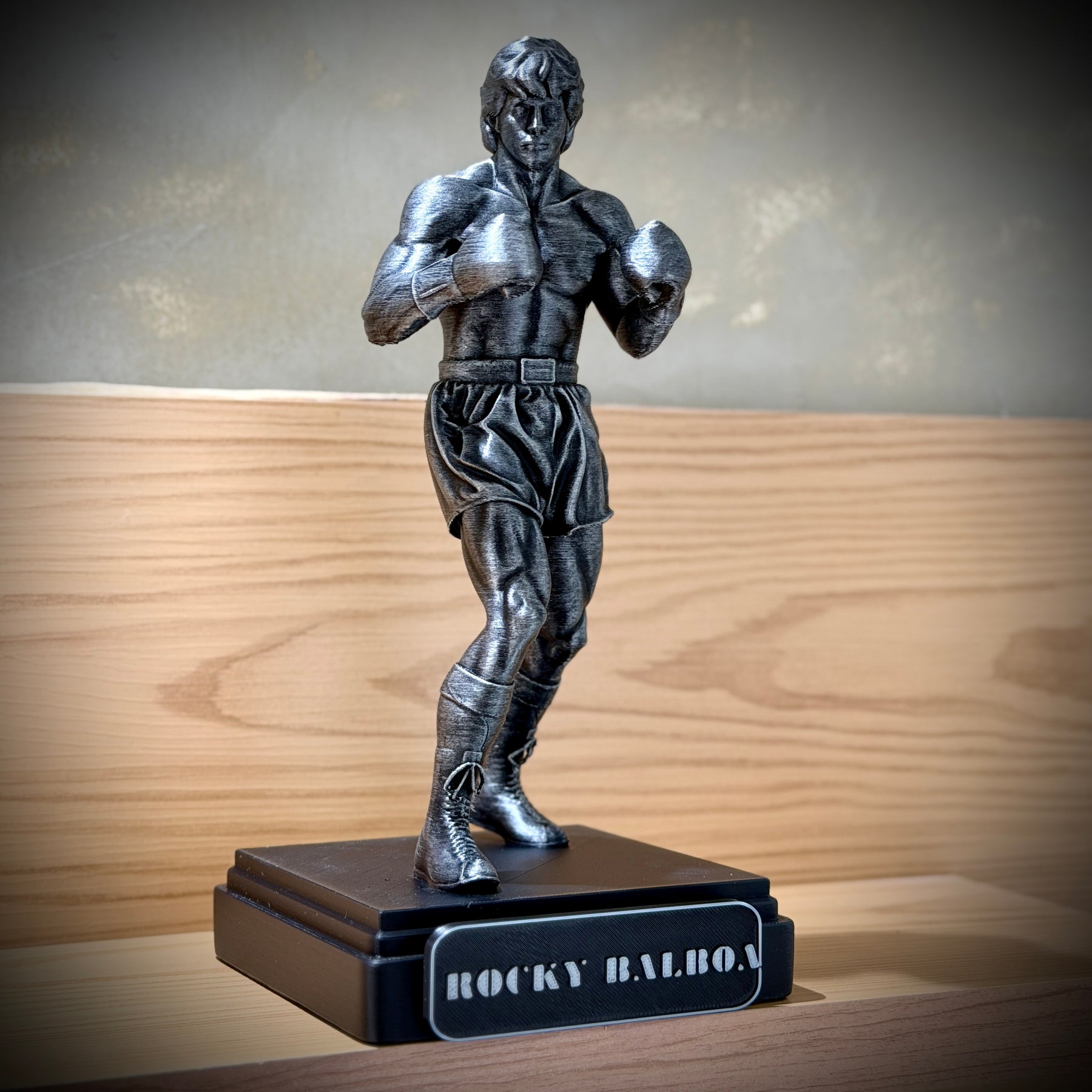 The Champion Rocky – ( Figure Rocky Balboa ) Premium Decorativo  de Luxo pintado a mão, Pronta entrega ORIGINAL.