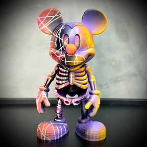 The Skull Mickey ( Figure Streetart) GRANDE EXCLUSIVO Premium de Luxo pintado a mão, Pronta entrega
