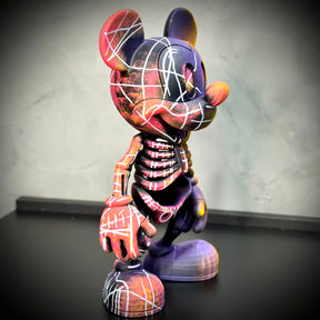 The Skull Mickey ( Figure Streetart) GRANDE EXCLUSIVO Premium de Luxo pintado a mão, Pronta entrega
