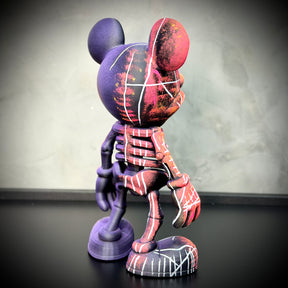 The Skull Mickey ( Figure Streetart) GRANDE EXCLUSIVO Premium de Luxo pintado a mão, Pronta entrega