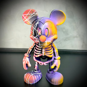The Skull Mickey ( Figure Streetart) GRANDE EXCLUSIVO Premium de Luxo pintado a mão, Pronta entrega