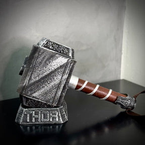 Martelo do Thor  Mjolnir Thor Com Base Colecionável Decoração de Luxo Pronta Entrega