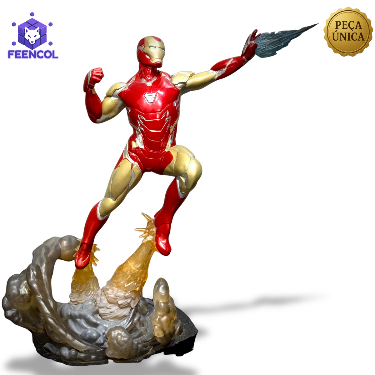 Action Figure Boneco  Homem de ferro ( Iron man)  de luxo pintado a mão Pronta Entrega Peça única