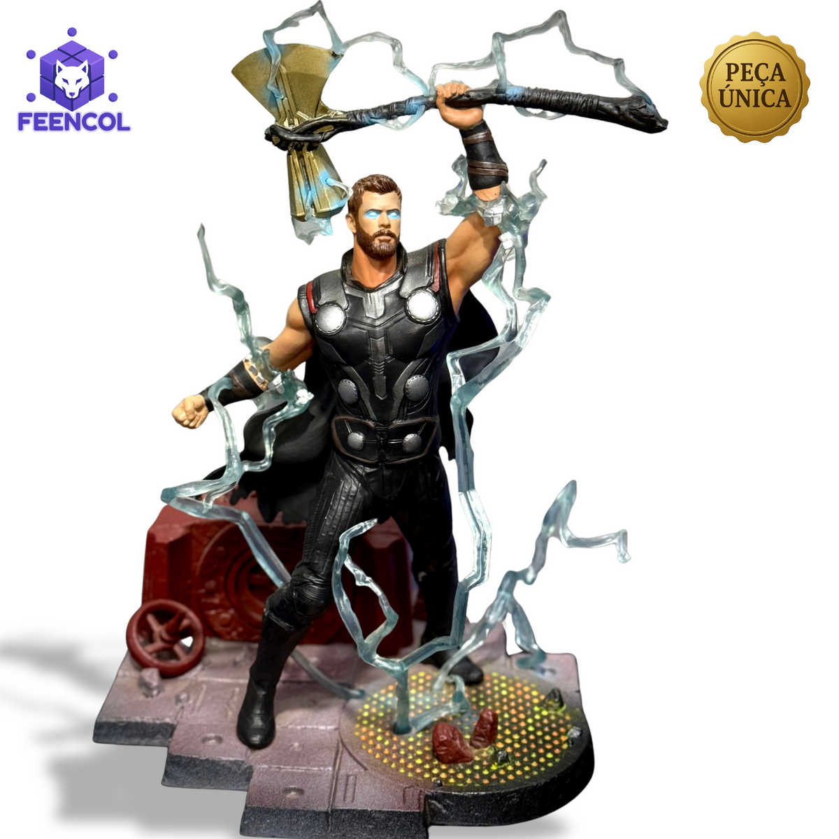 Action Figure Boneco Thor o deus do Trovão ( Vingadores Guerra infinita )  Grande de luxo pintado a mão Pronta Entrega Peça única