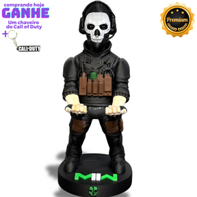 Suporte Premium Para Controle de Playstation e Xbox Ghost Call of Duty de luxo  pintado a mão Pronta Entrega com chaveiro de brinde