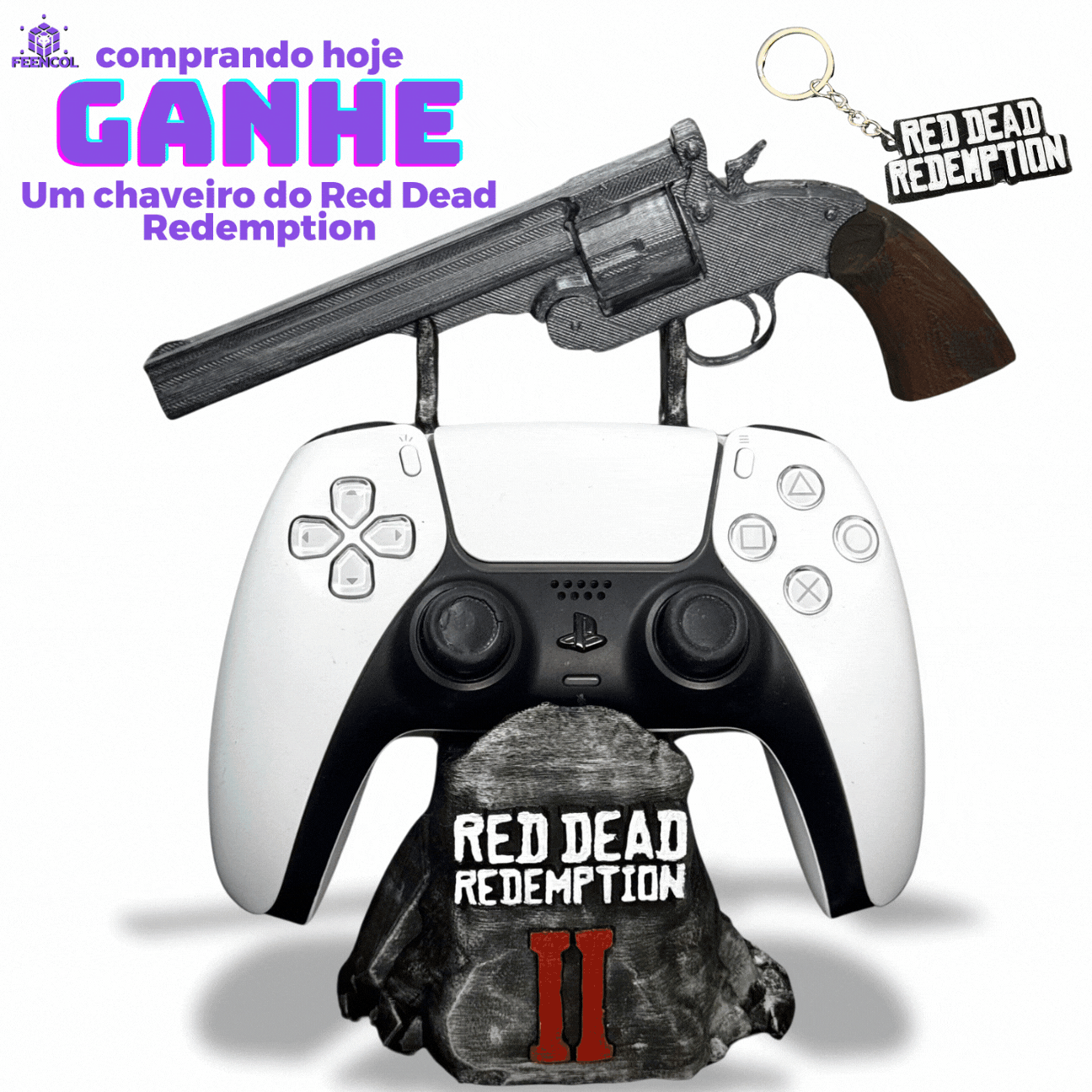 Suporte Premium Personalizado de Luxo para Controle de Playstation e Xbox + chaveiro de brinde DESCONTO VÁLIDO SÓ HOJE ✅