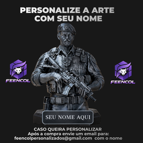 The Military Legacy ( Figure decorativa Profissoes: Policial Militar)  Premium Decorativo  de Luxo pintado a mão, Pronta entrega ORIGINAL