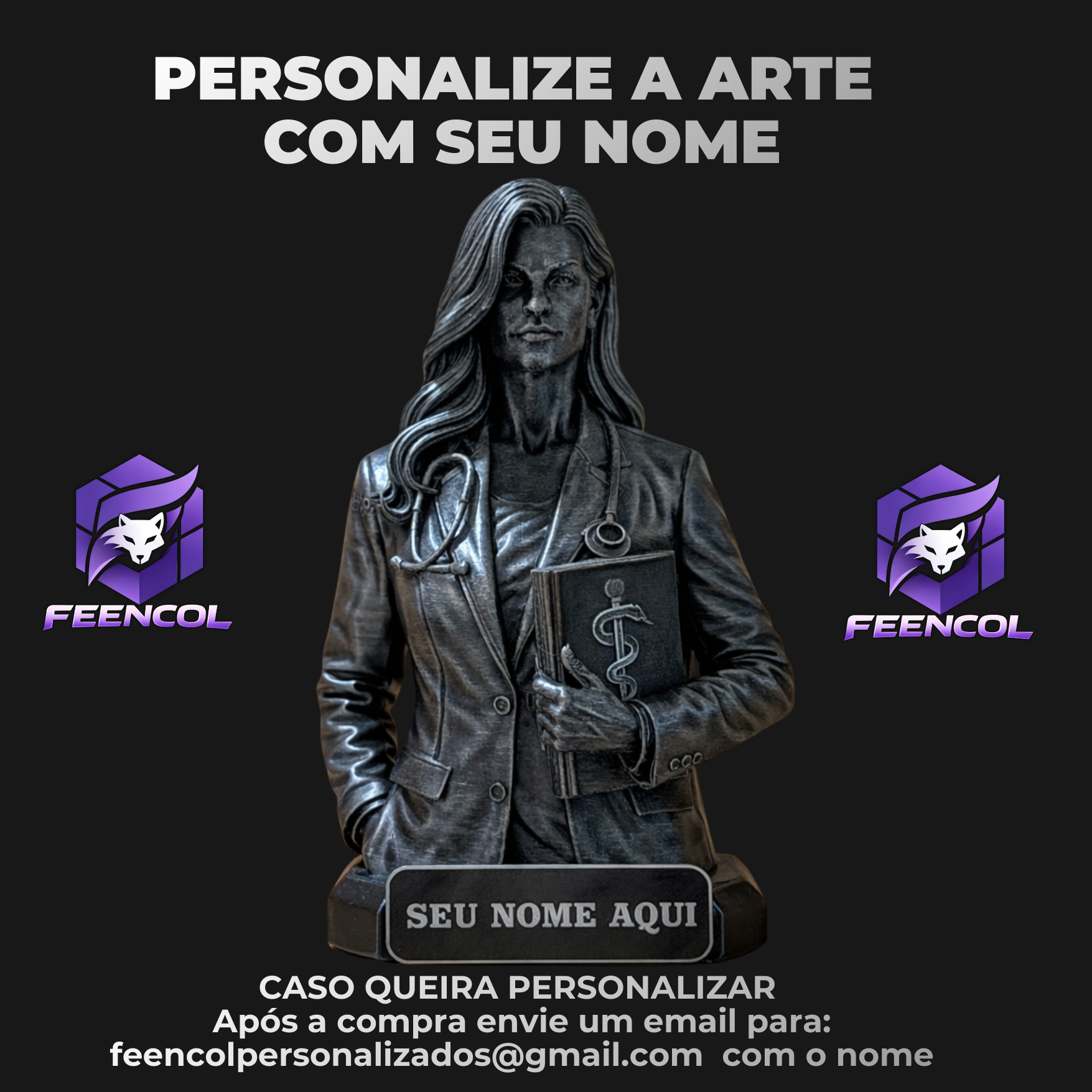 The Medicine Legacy ( Figure decorativa Profissoes: Medicina)  Premium Decorativo  de Luxo pintado a mão, Pronta entrega ORIGINAL