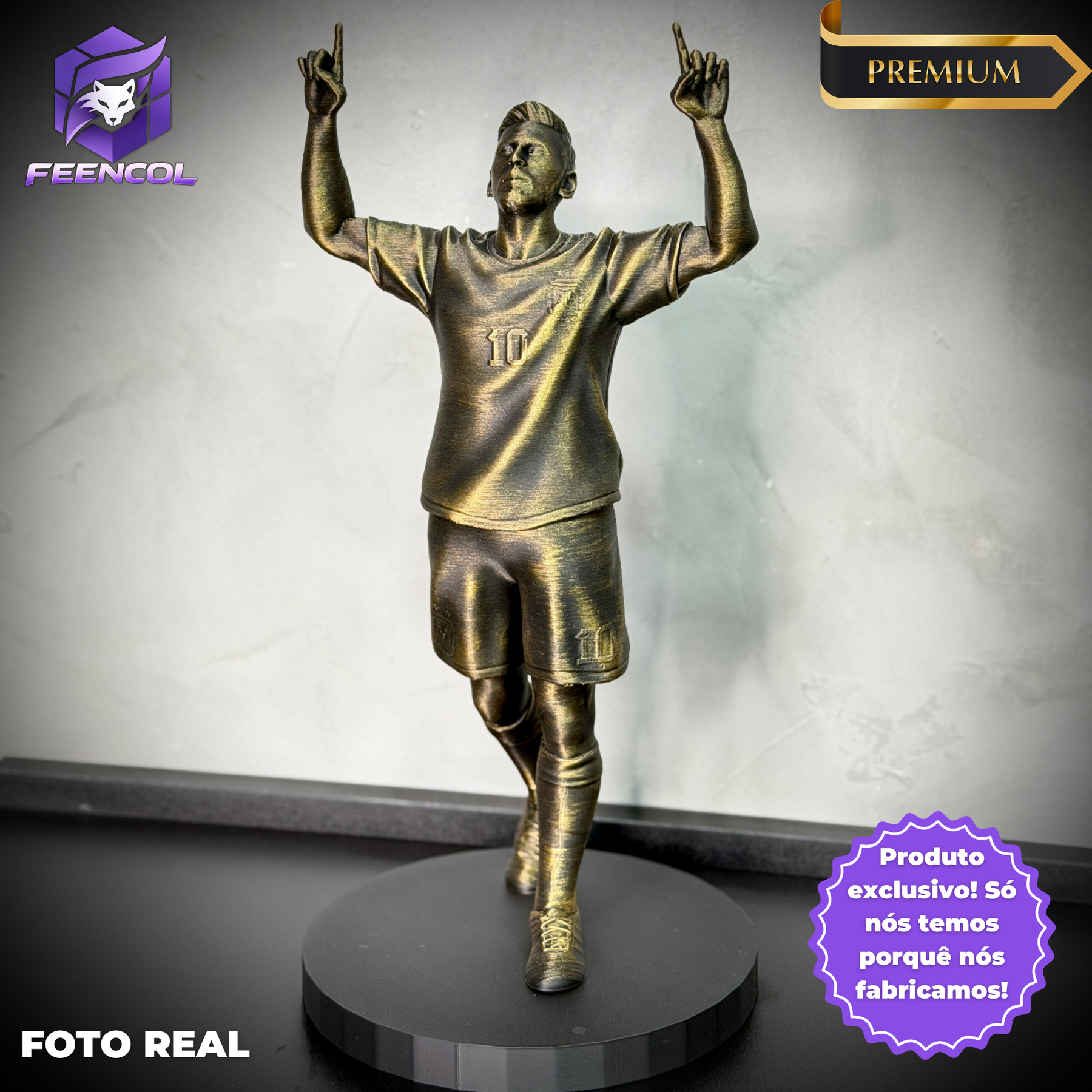 The Messi Legacy – ( Figure Messi) Premium Decorativo  de Luxo pintado a mão,grande 32 cm  Pronta entrega