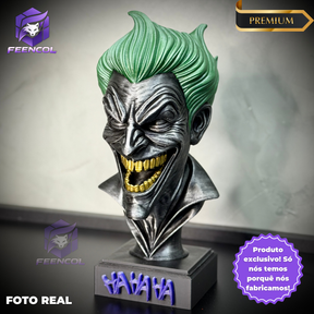 The Joker Smile– ( Busto de luxo Coringa rindo) Premium Decorativo  de Luxo pintado a mão, Pronta entrega ORIGINAL
