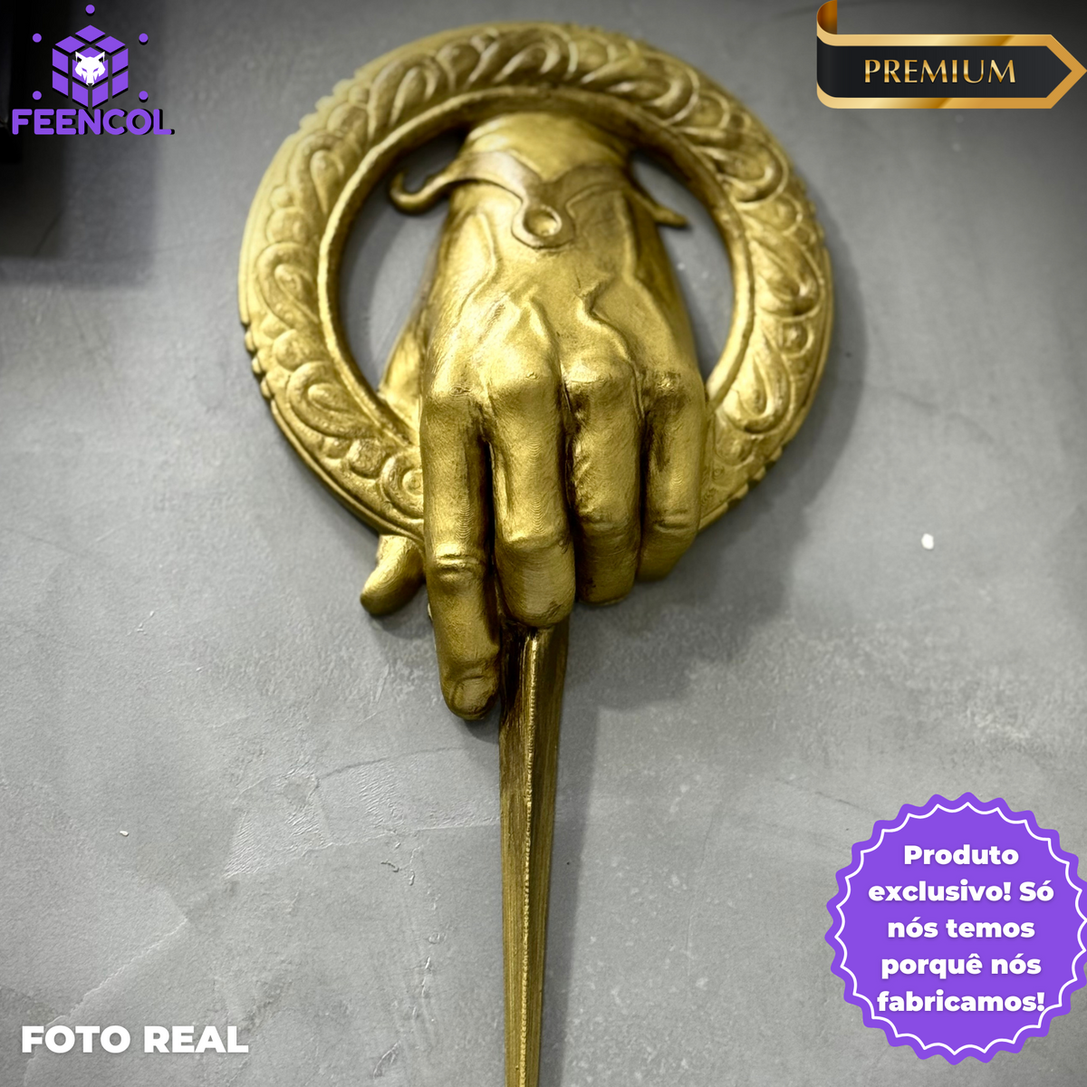 Quadro 3D Premium Mão do Rei Game of Thrones de Luxo  +CHAVEIRO DE BRINDE Pronta Entrega