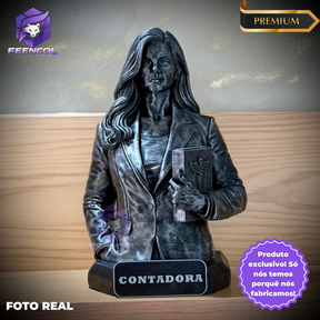 The Counter Legacy ( Figure decorativa Profissoes: Contador(a) )  Premium Decorativo  de Luxo pintado a mão, Pronta entrega ORIGINAL