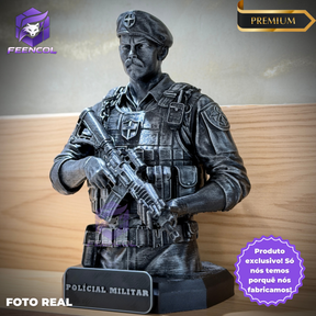 The Military Legacy ( Figure decorativa Profissoes: Policial Militar)  Premium Decorativo  de Luxo pintado a mão, Pronta entrega