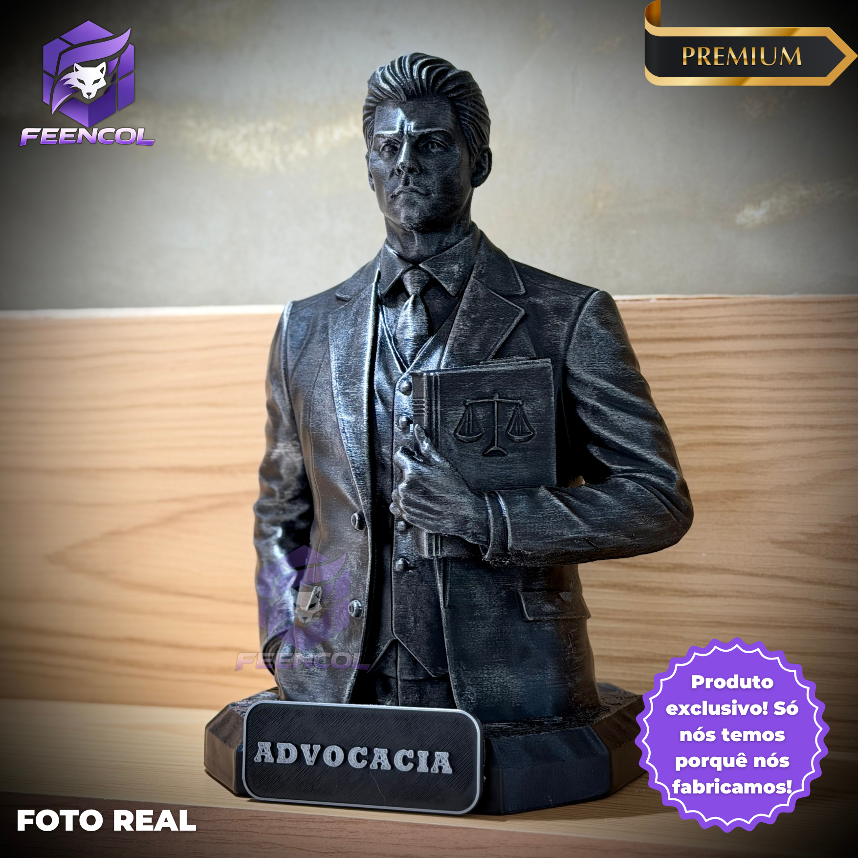 The Lawyer Legacy ( Figure decorativa Profissoes: Advogado (a)  Premium Decorativo  de Luxo pintado a mão, Pronta entrega ORIGINAL.