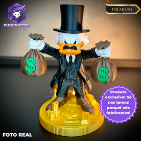 The Old Money Duck – ( Figure decorativa Tio Patinhas saco de dinheiro) EXCLUSIVO Premium de Luxo a mão, Pronta entrega, Frete Grátis
