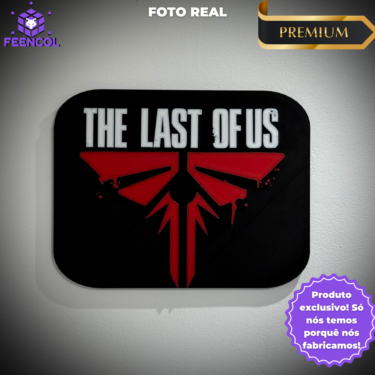 Quadro 3D Premium The Last of Us Vagalumes de Luxo  +CHAVEIRO DE BRINDE Pronta Entrega