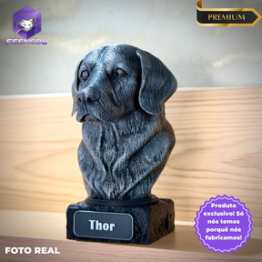 The Real love Bust🐶❤️ ( busto pet nome personalizado) Arte Premium Decorativa  de Luxo Pintada a Mão