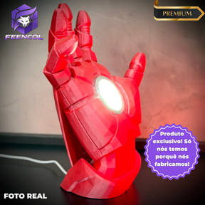 Luminária Arc Reactor Hand (Mão Homem de ferro LED) Premium de Luxo a mão, Pronta entrega