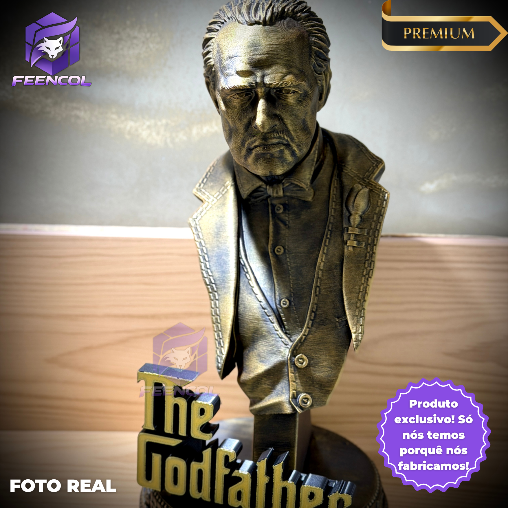 The Godfather – ( Figure de luxo O Poderoso chefão) Premium Decorativo  de Luxo pintado a mão, Pronta entrega ORIGINAL.