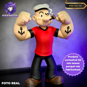 The Popeye  – ( Figure decorativa estilo Cartoon) Grande 37cm Premium de Luxo a mão, Pronta entrega