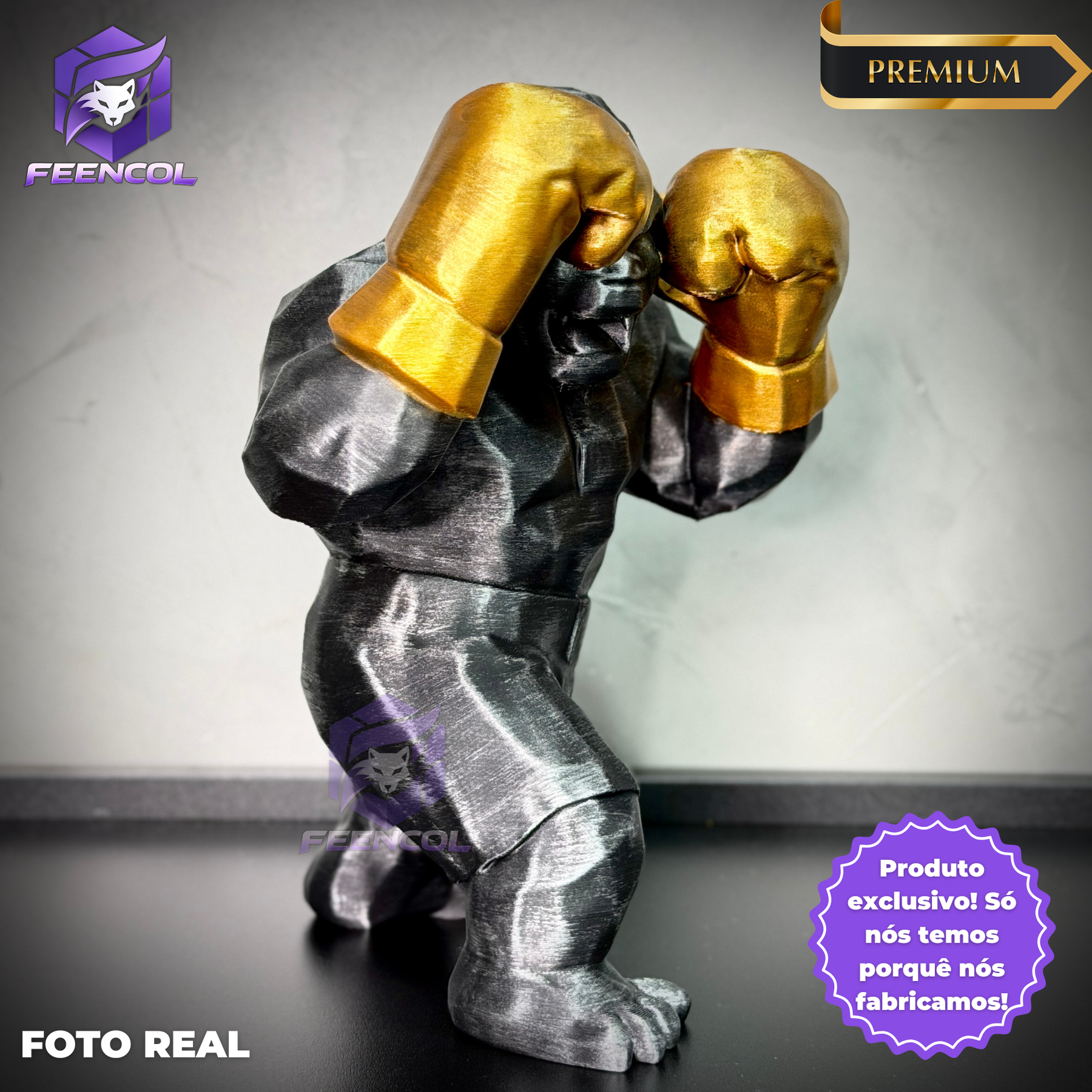 The Boxe Kong– (Figure Gorila Lutador) Premium de Luxo a mão, Pronta entrega Limitado