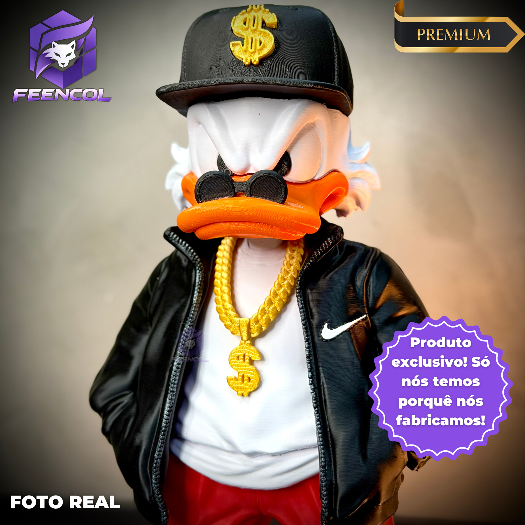 O Tio Patinhas Streetwise  – ( Figure decorativa estilo Cartoon) GRANDE Premium de Luxo a mão, Pronta entrega EXCLUSIVO FRETE GRÁTIS