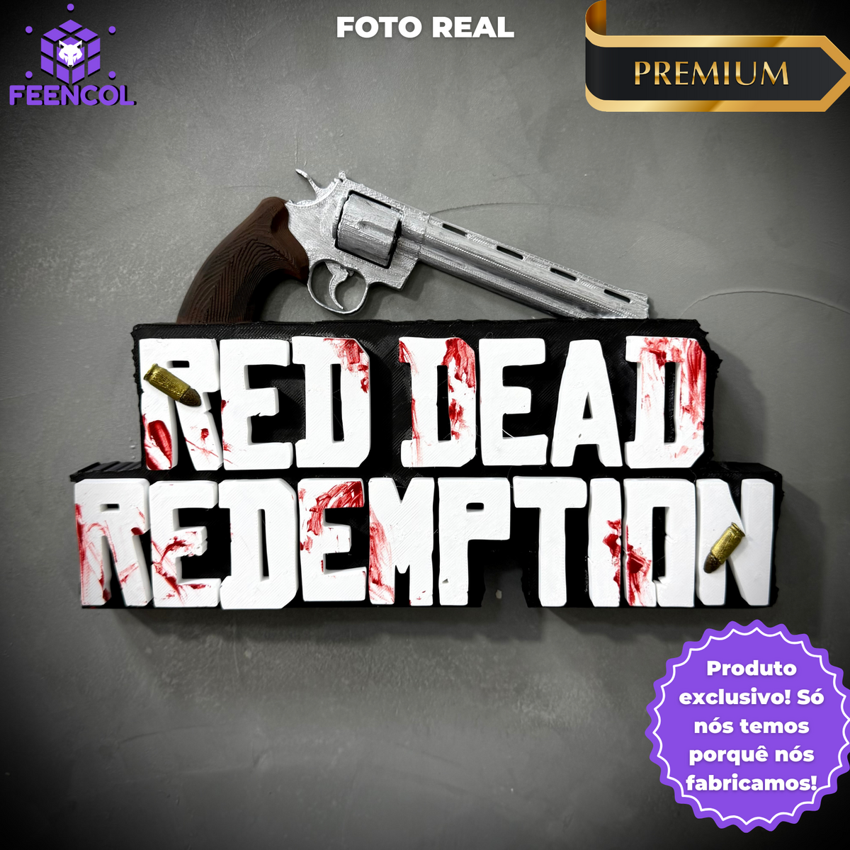 Quadro 3D Premium Red Dead Redemption de Luxo  +CHAVEIRO DE BRINDE Pronta Entrega