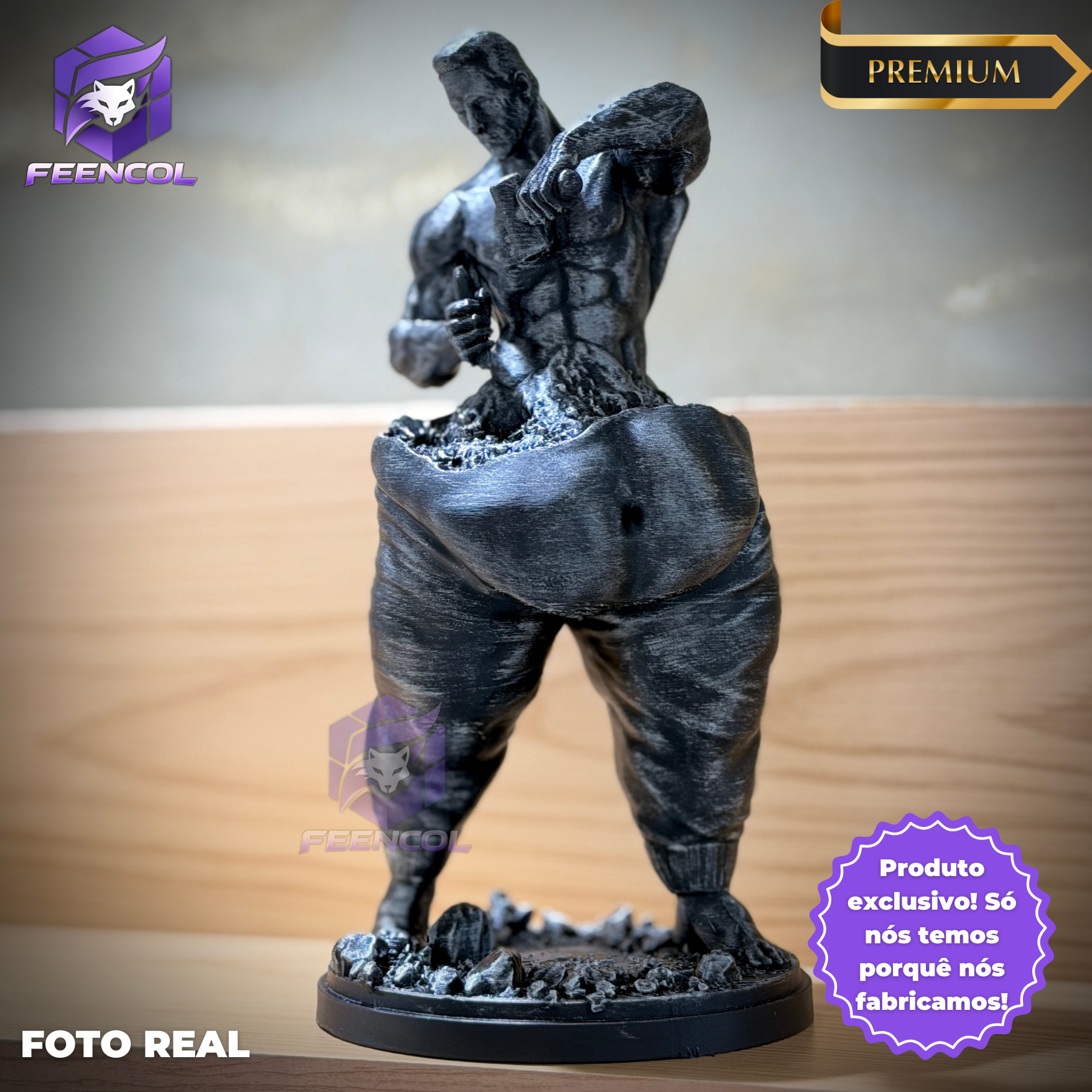 The self sculptor ( Figure decorativa Fitness saúde )  Premium Decorativo  de Luxo pintado a mão, Pronta entrega