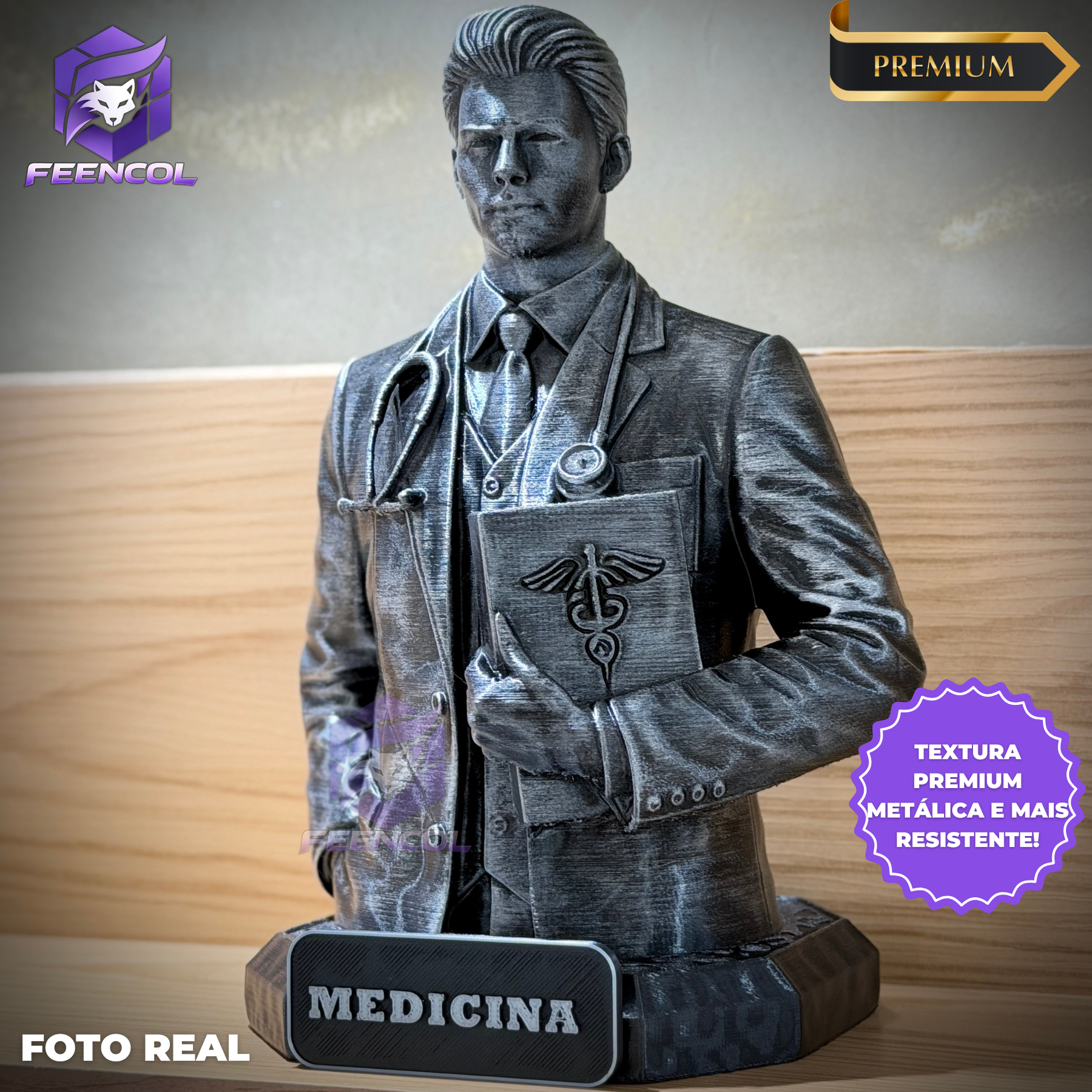 The Medicine Legacy ( Figure decorativa Profissoes: Medicina)  Premium Decorativo  de Luxo pintado a mão, Pronta entrega