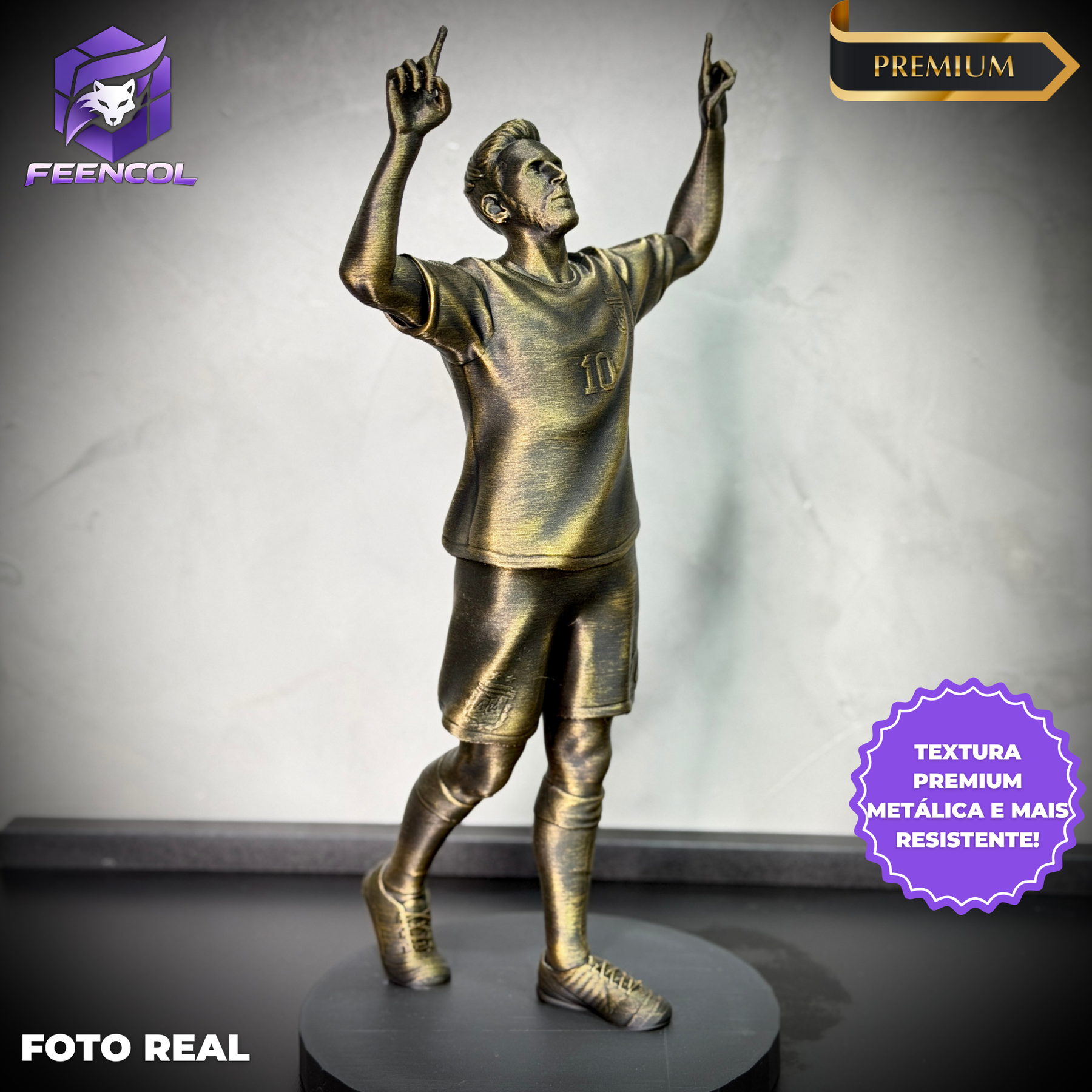 The Messi Legacy – ( Figure Messi) Premium Decorativo  de Luxo pintado a mão,grande 32 cm  Pronta entrega