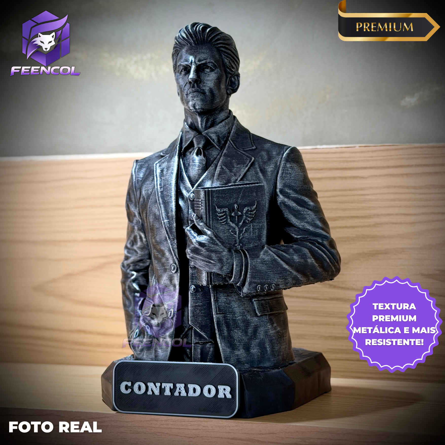 The Counter Legacy ( Figure decorativa Profissoes: Contador(a) )  Premium Decorativo  de Luxo pintado a mão, Pronta entrega ORIGINAL