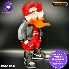 O Pato Donald Streetwise  – ( Figure decorativa estilo Cartoon) Premium de Luxo a mão, Pronta entrega