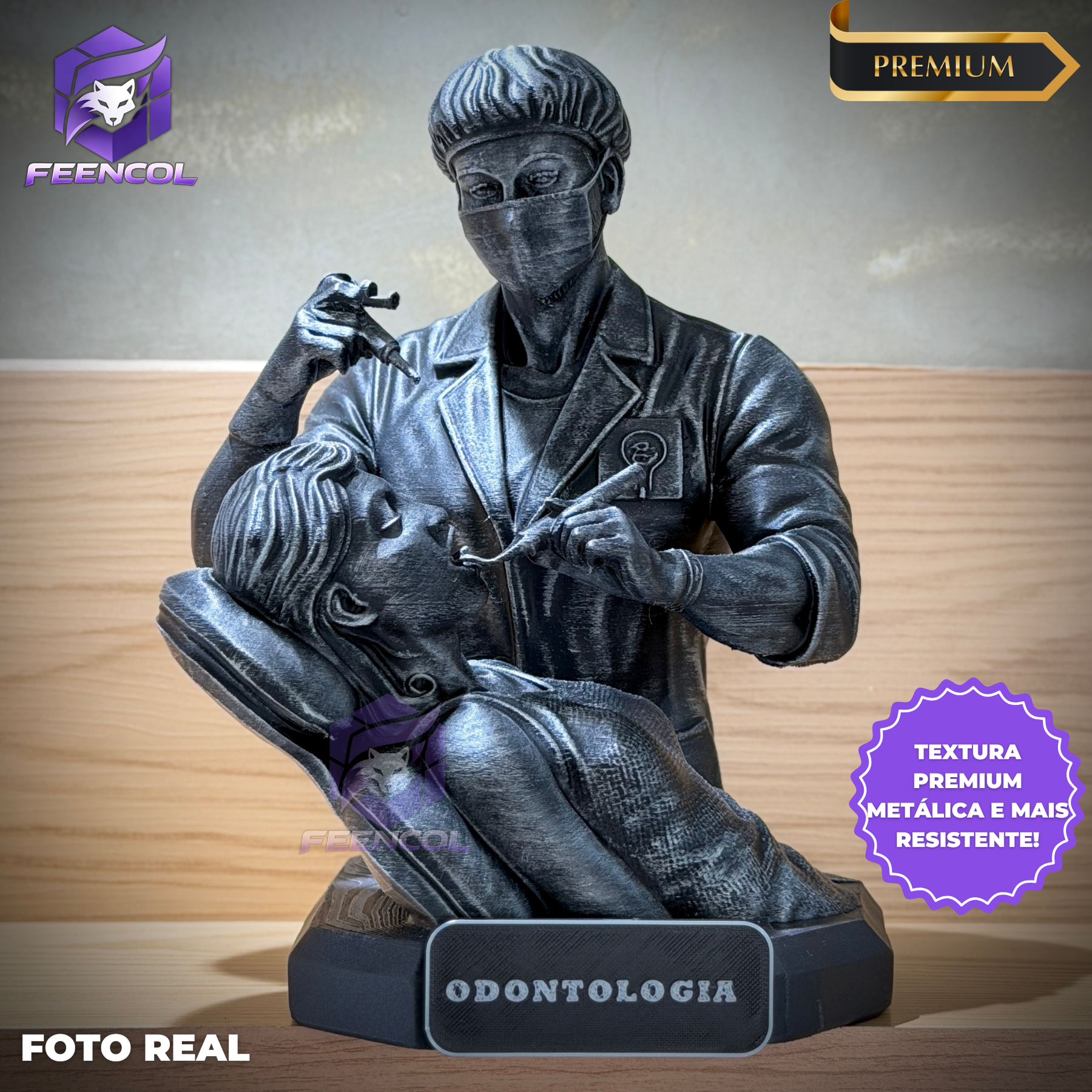 The Dentistry Legacy ( Figure decorativa Profissoes: Odontologia)  Premium Decorativo  de Luxo pintado a mão, Pronta entrega